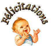 Gif animé félicitations bébé
